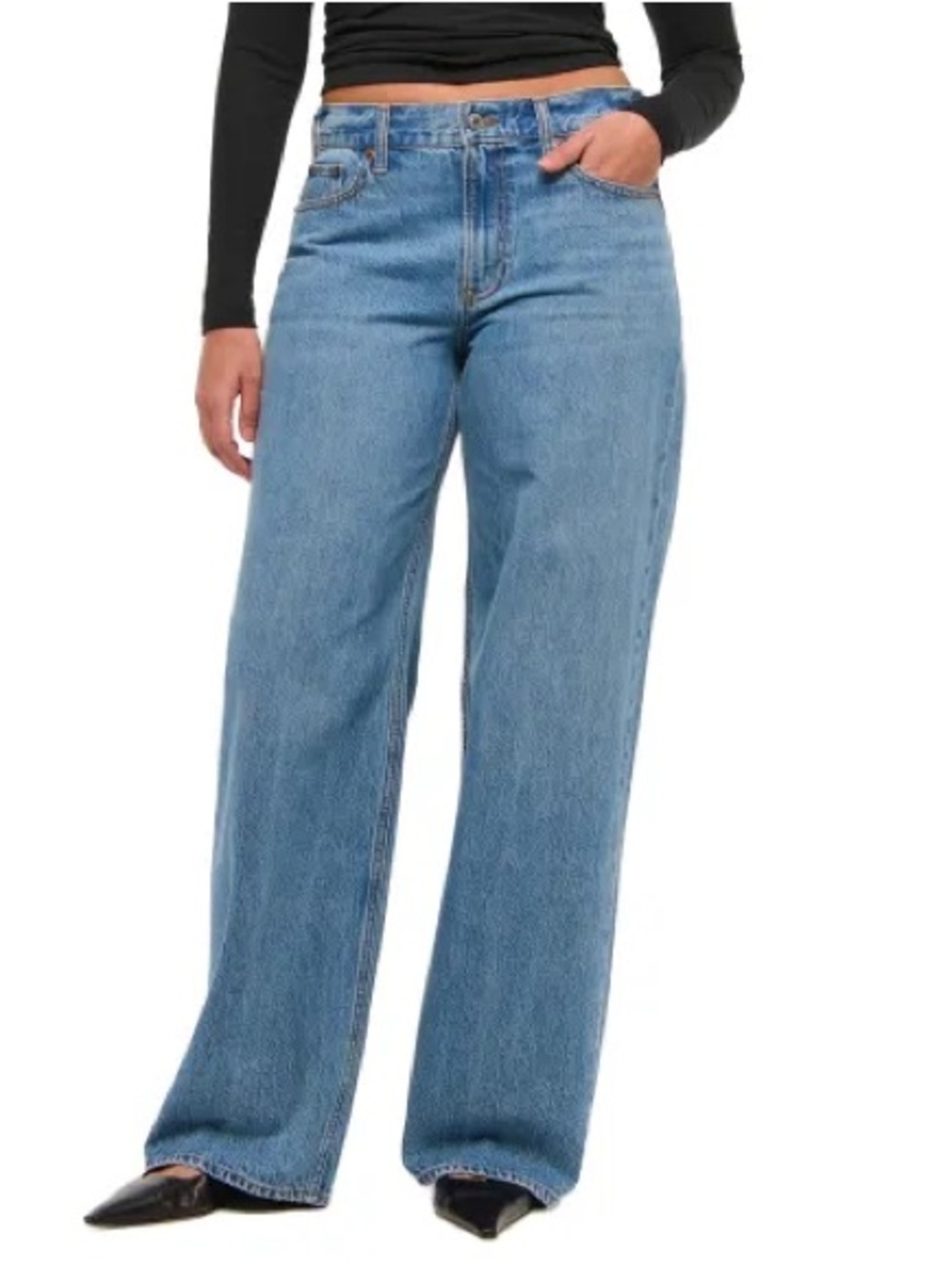 Abercrombie Curve Love Low Rise Ultra Loose Jeans